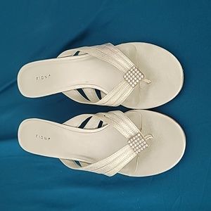 Silver Strapless Heels